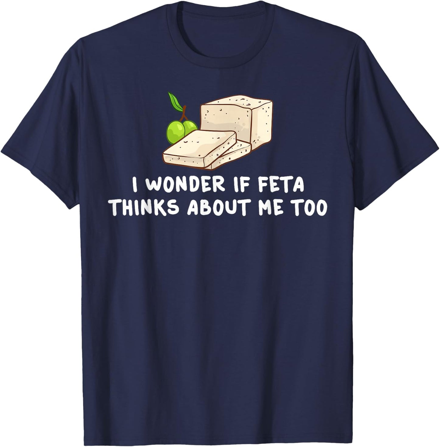 Feta Cheese Gift Goat Greece Greek T-Shirt - T-Shirt | Navy