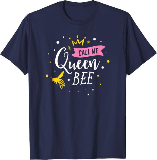 Funny Beekeeper Queen Bee Cute Bees Honey Lover Bee Hive T-Shirt - T-Shirt | Navy