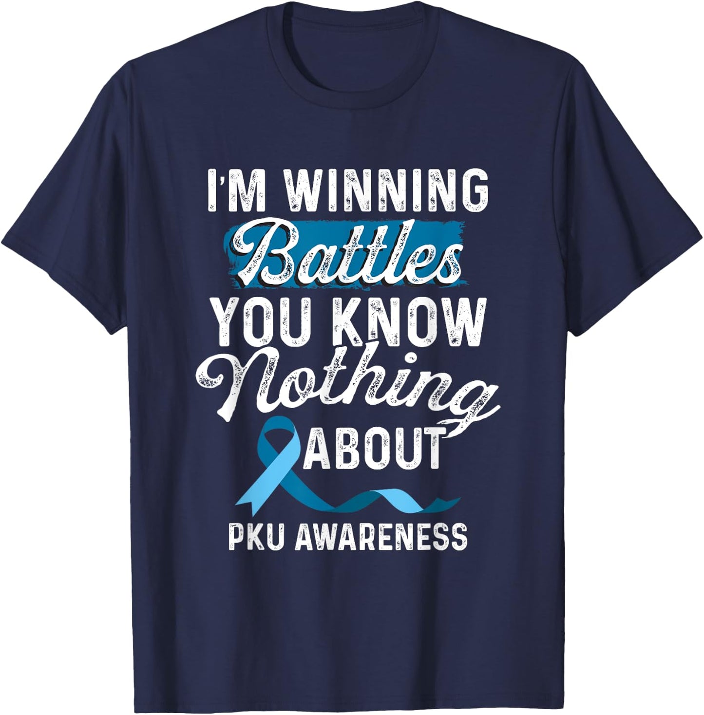 Phenylketonuria PKU Strong Warrior Unicorns Awareness T-Shirt - T-Shirt | Navy