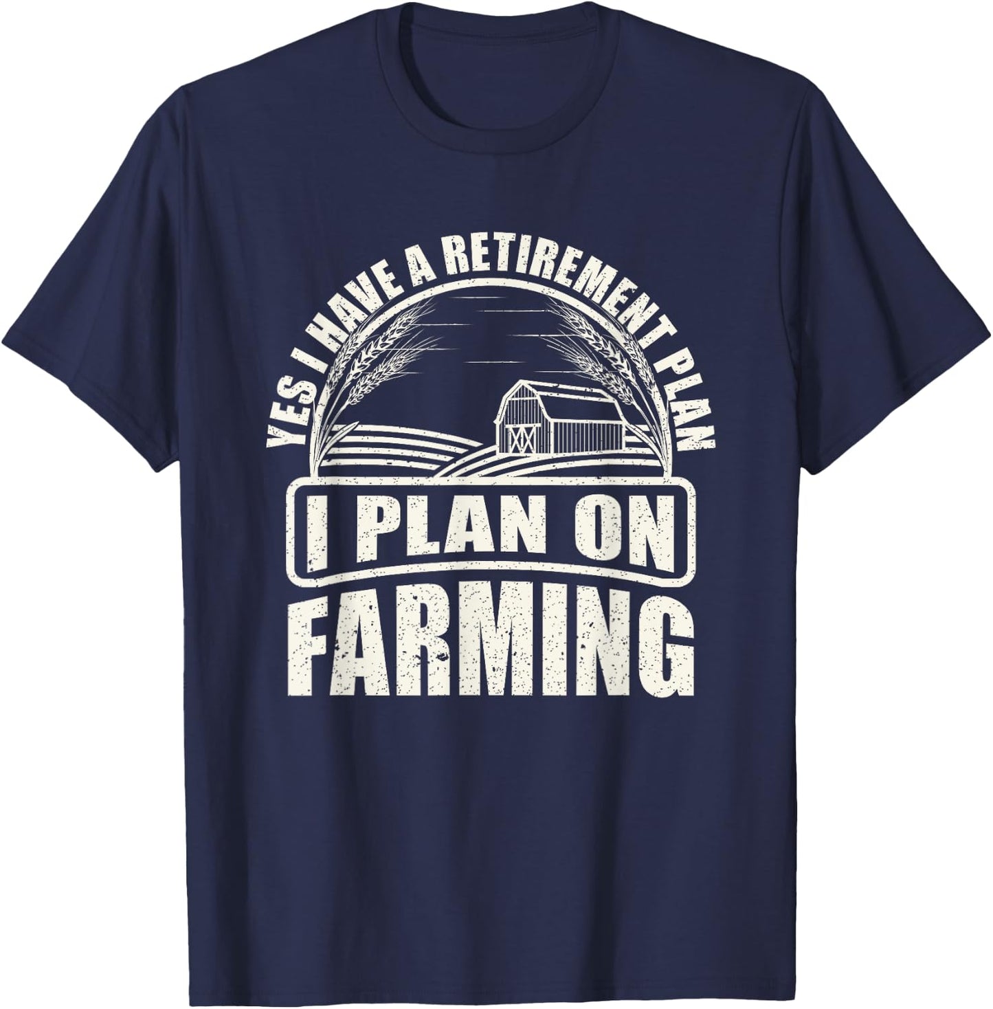 Agriculture Tractor Retirement Gift Farmer T-Shirt - T-Shirt | Navy