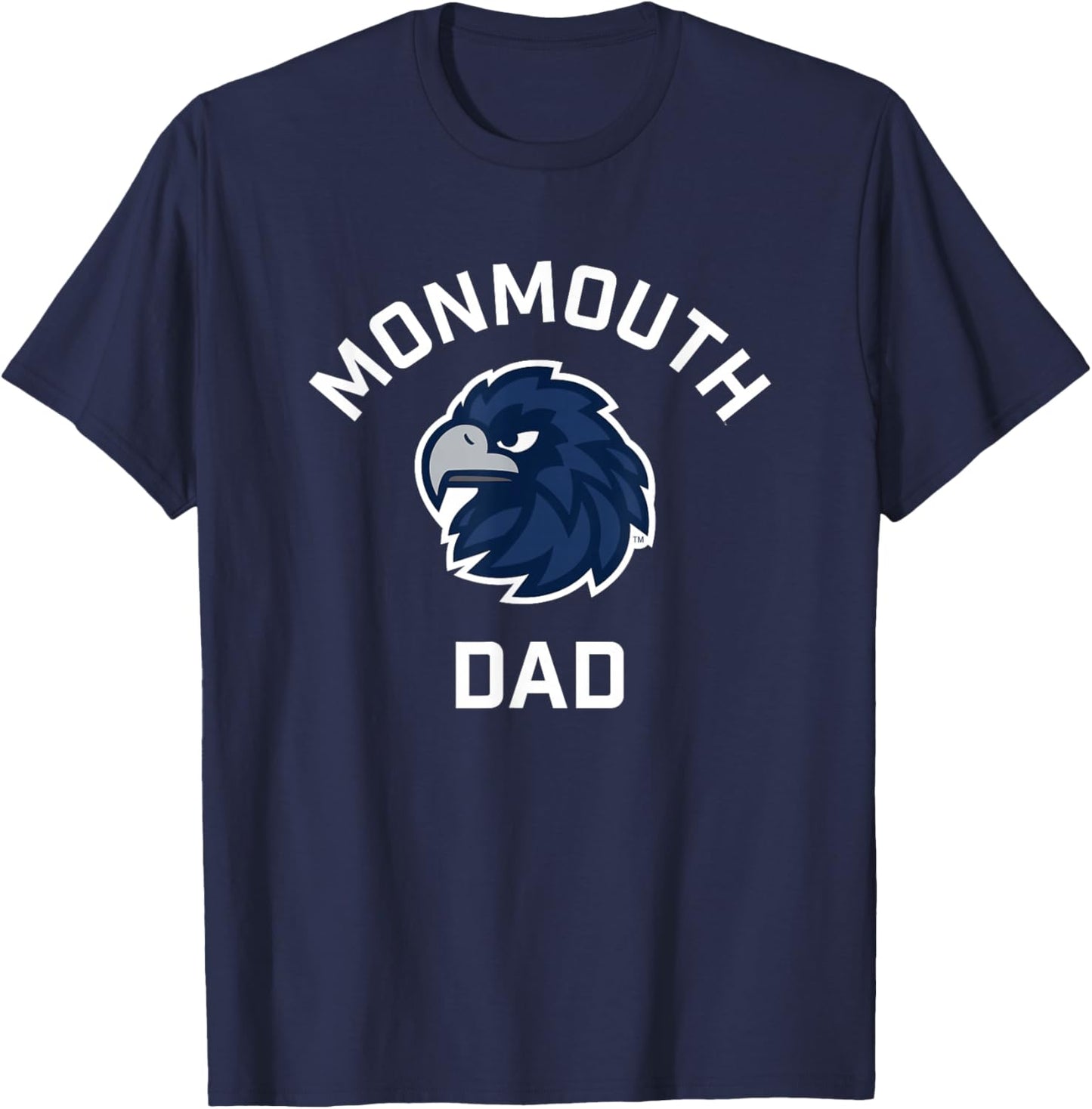 Monmouth University Hawks Arched Dad T-Shirt - T-Shirt | Navy