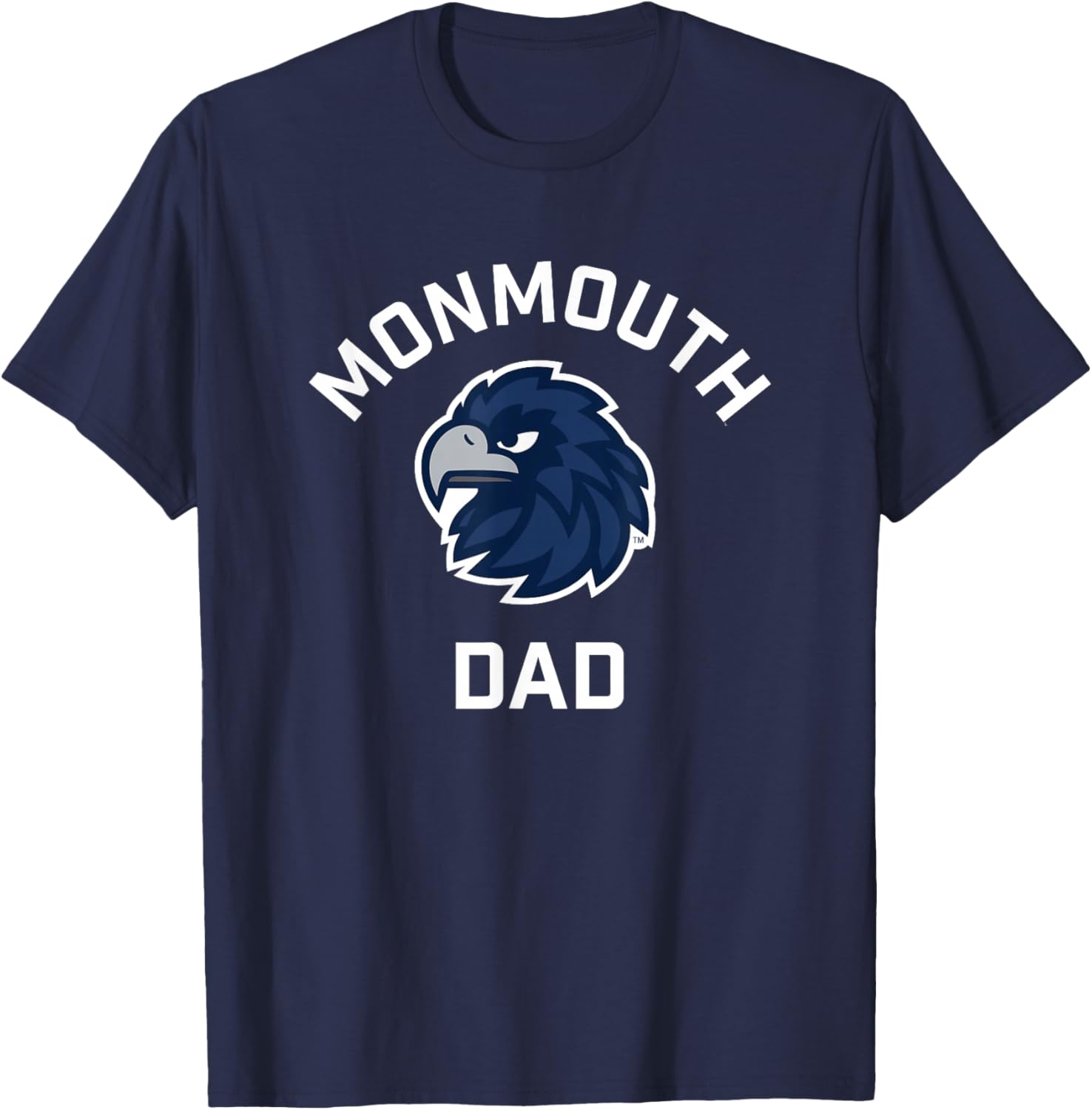 Monmouth University Hawks Arched Dad T-Shirt - T-Shirt | Navy