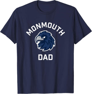 Monmouth University Hawks Arched Dad T-Shirt - T-Shirt | Navy