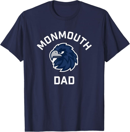 Monmouth University Hawks Arched Dad T-Shirt - T-Shirt | Navy