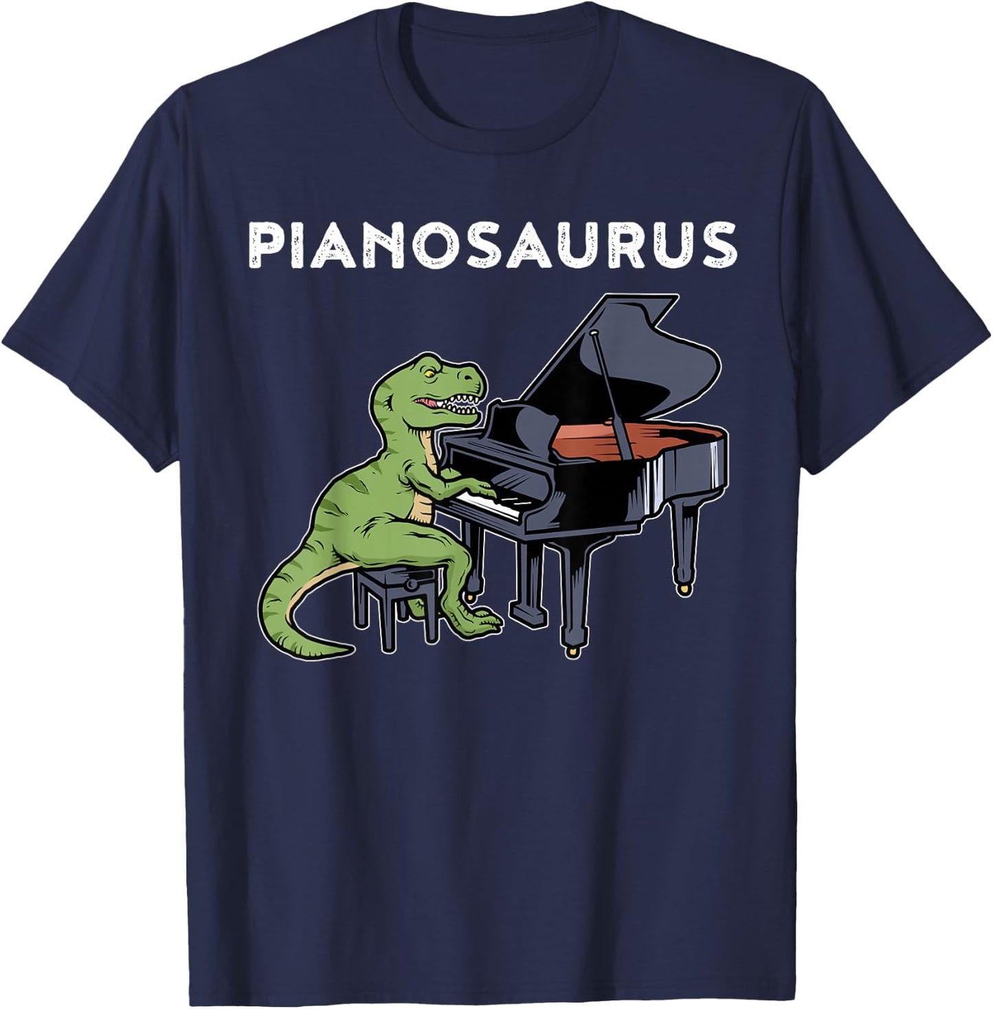 Grand Piano Shirt Kids Pianist Gift Dinosaur Music Piano T-Shirt - T-Shirt | Navy