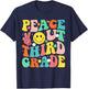 Peace Out Third Grade Groovy 3rd Grade Last day of school T-Shirt - T-Shirt | Navy