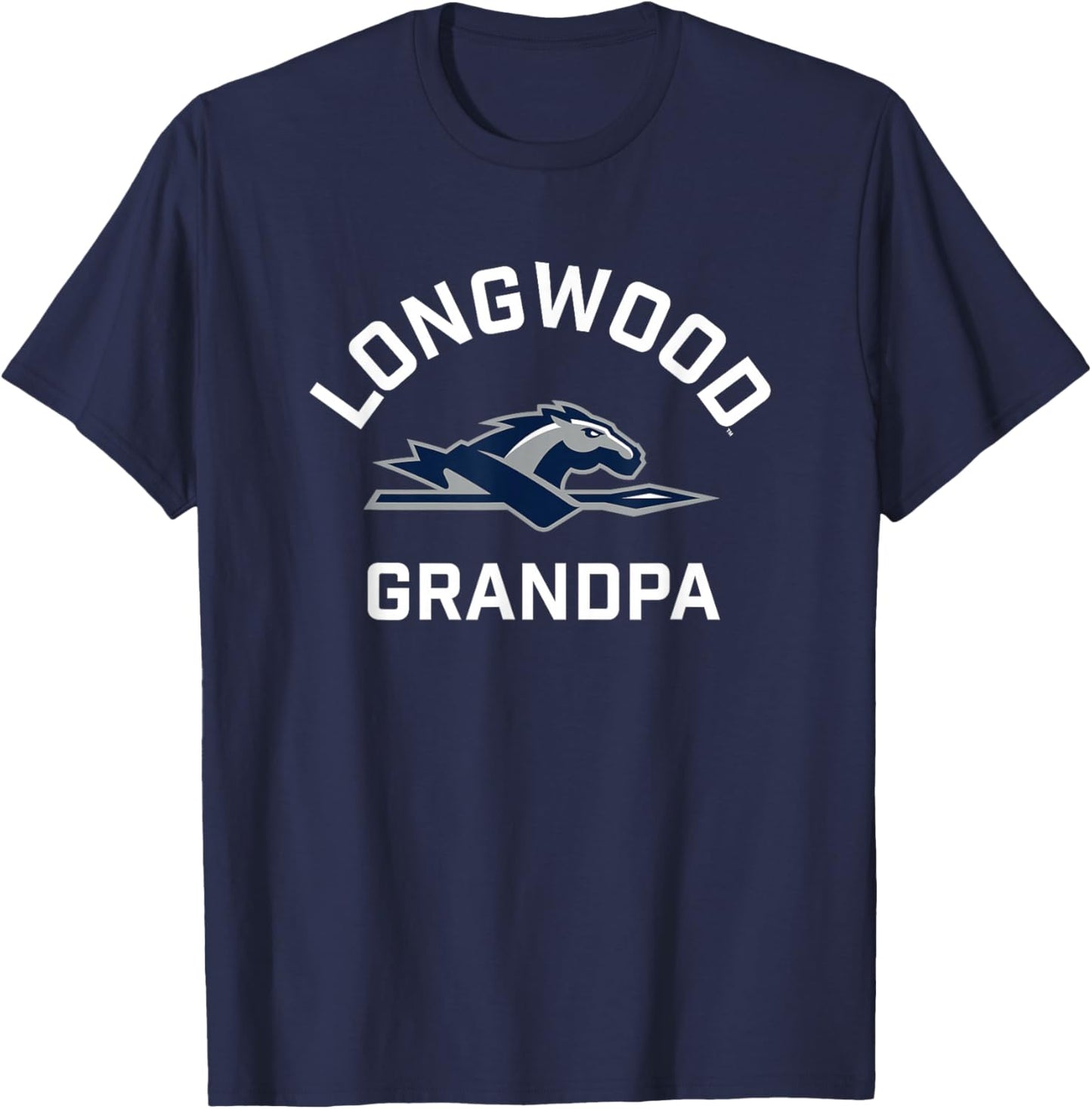 Longwood University Lancers Arched Grandpa T-Shirt - T-Shirt | Navy