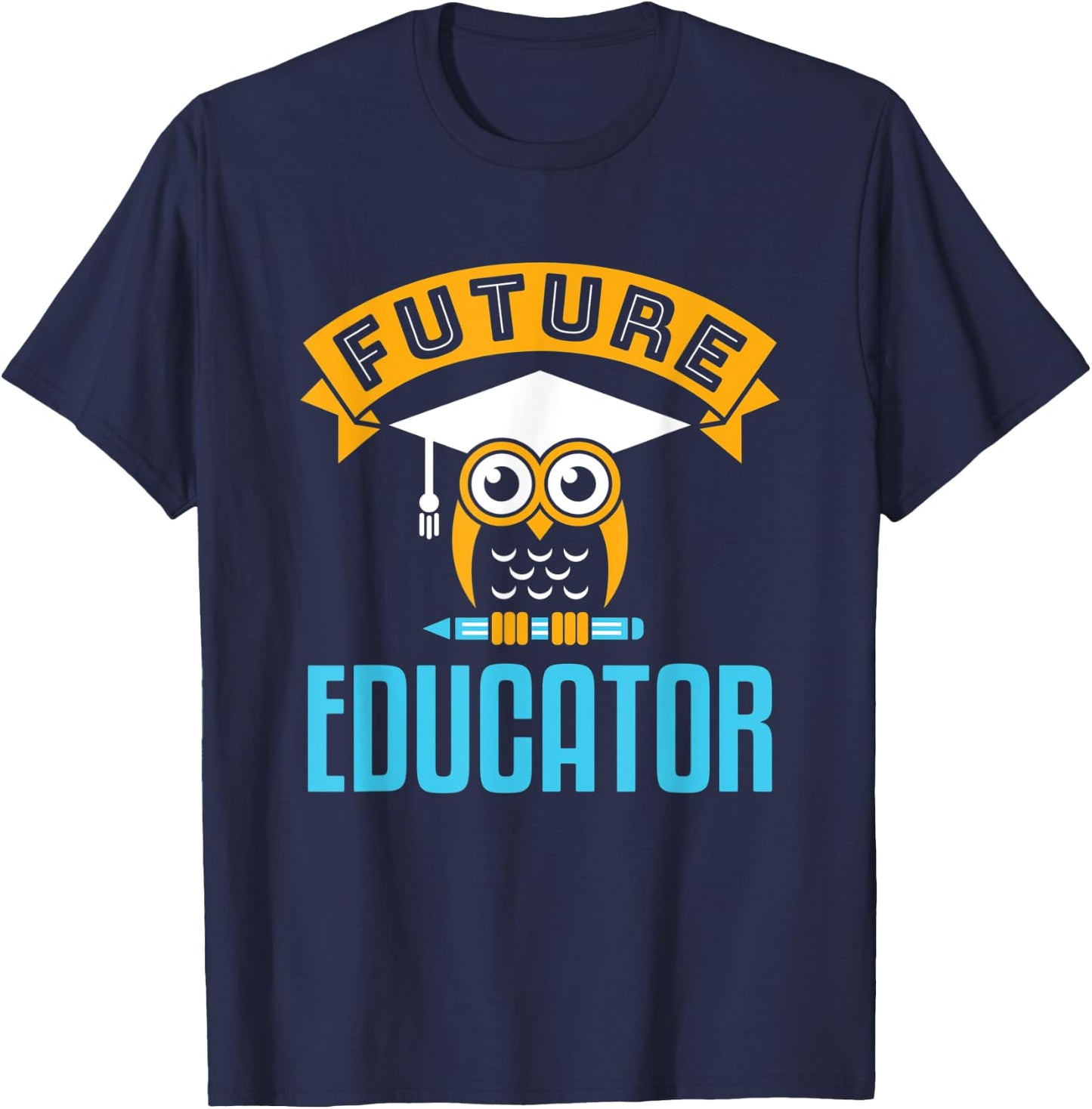 Future Educator School Teacher Career Owl Women Education T-Shirt - T-Shirt | Navy