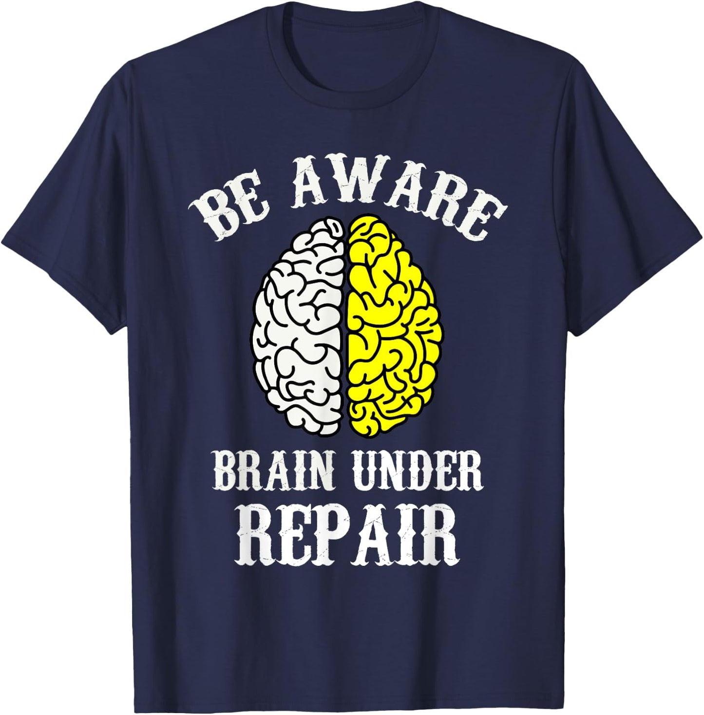 Funny Concussion PCS Warrior Awareness Support Gift T-Shirt - T-Shirt | Navy