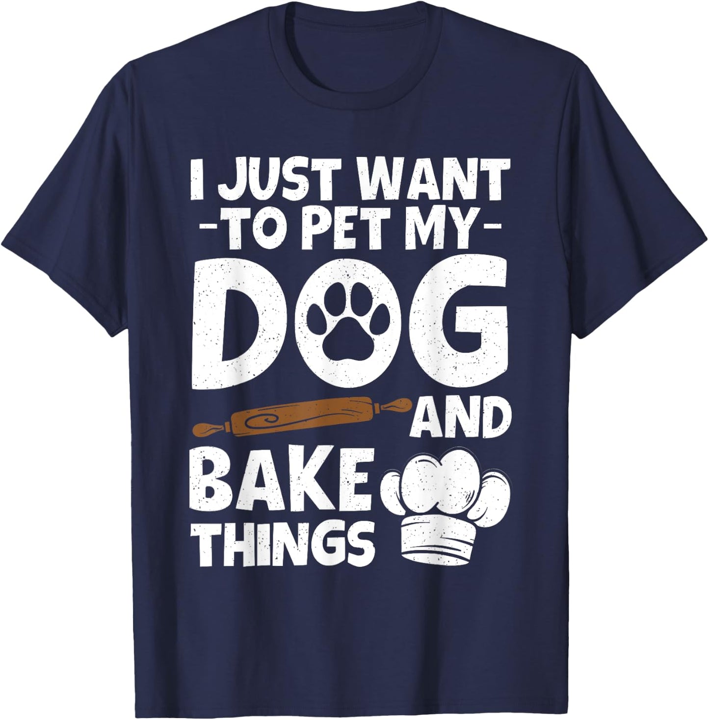 Cute Baking Design Women Pastry Bake Baker Baking T-Shirt - T-Shirt | Navy