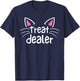 Cat Treat Dealer Funny Humor Cat Owner Cat Treats Cat Mom T-Shirt - T-Shirt | Navy