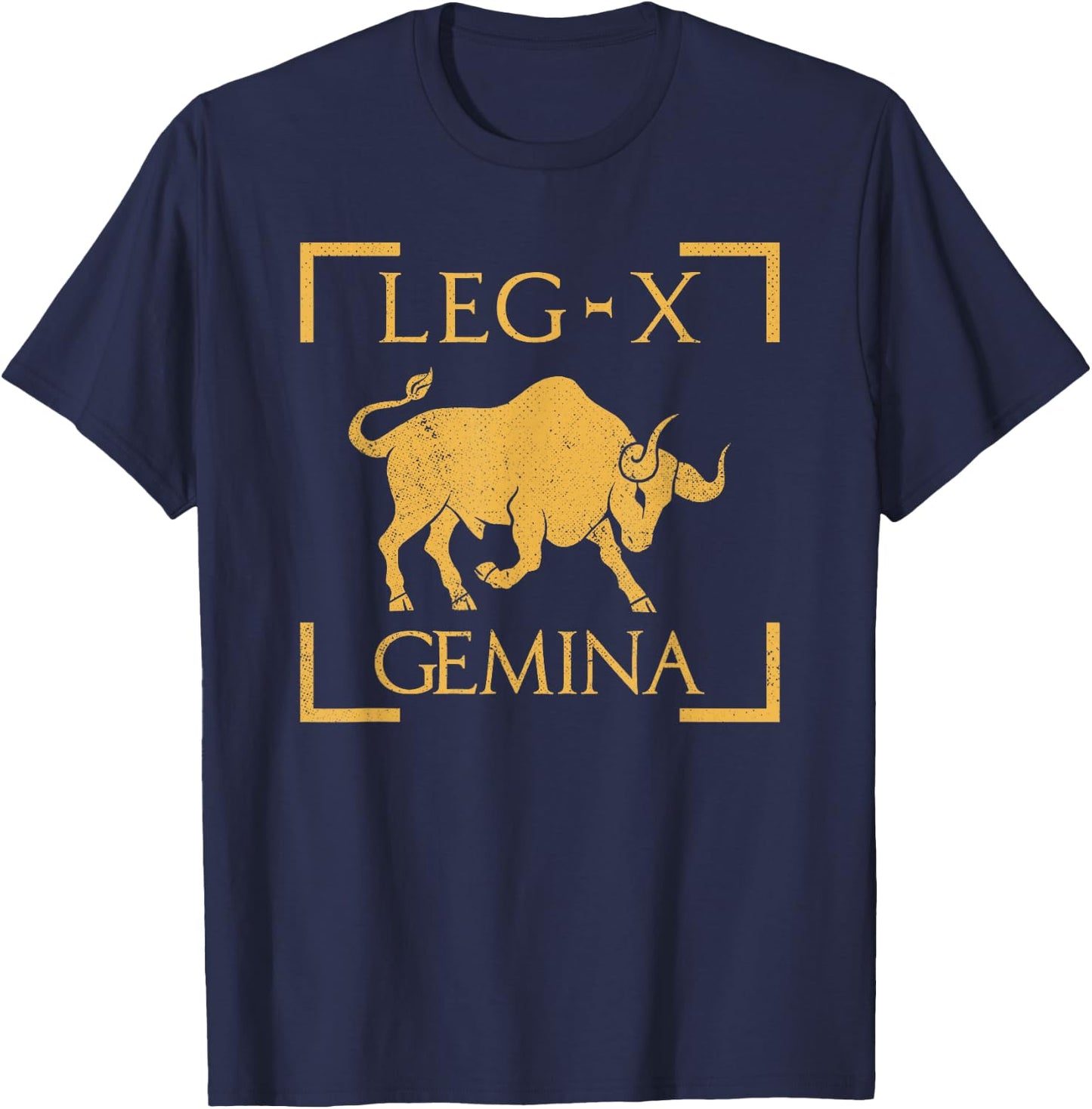 Legio X Gemina Bull Emblem Roman Legion T-Shirt - T-Shirt | Navy