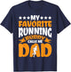 My Favorite Running Buddy Calls Me Dad T-Shirt - T-Shirt | Navy