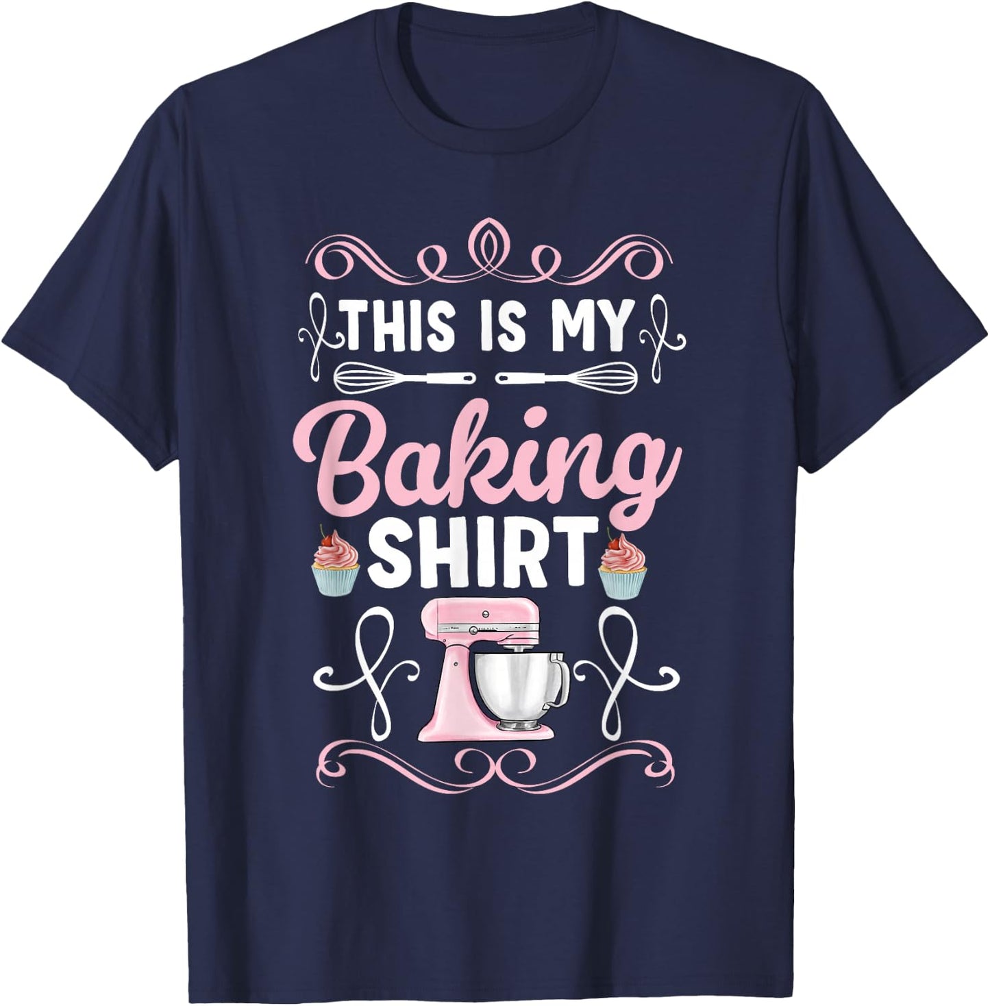 Funny Cupcake & Cookie Baking Crew Love Bakers T-Shirt - T-Shirt | Navy