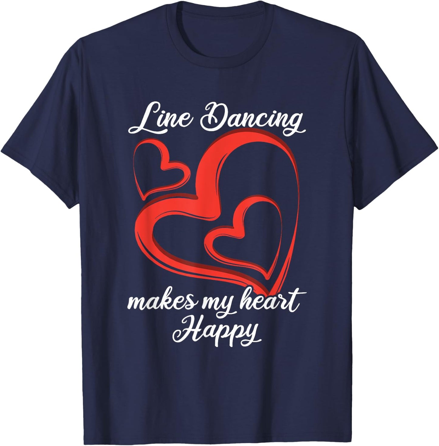 Line Dancing Rodeo Western Gift Line Dance T-Shirt - T-Shirt | Navy