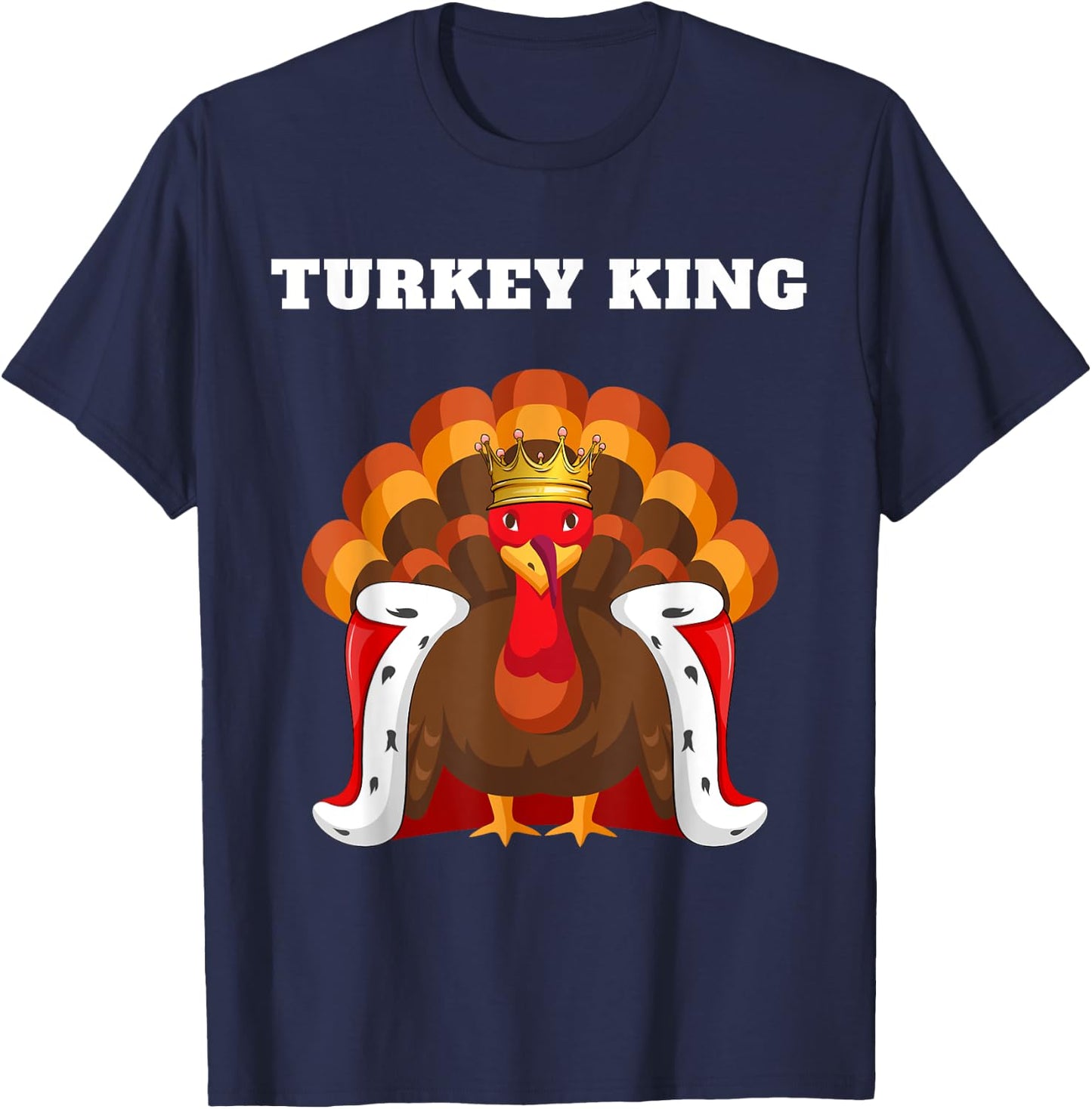 Turkey King | Turkey | Boys Turkey T-Shirt - T-Shirt | Navy