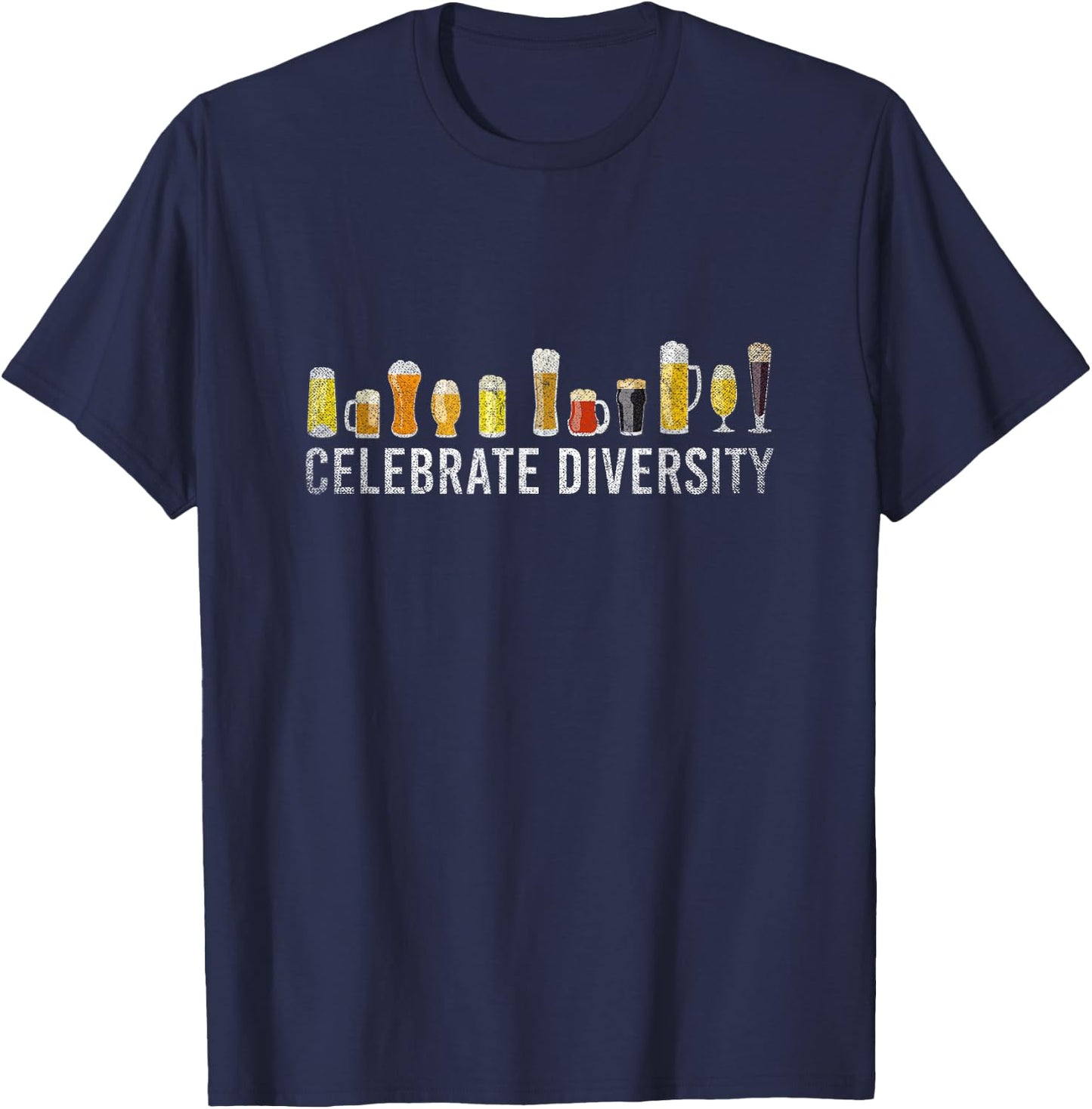 Celebrate Diversity Craft Beer T-Shirt - T-Shirt | Navy