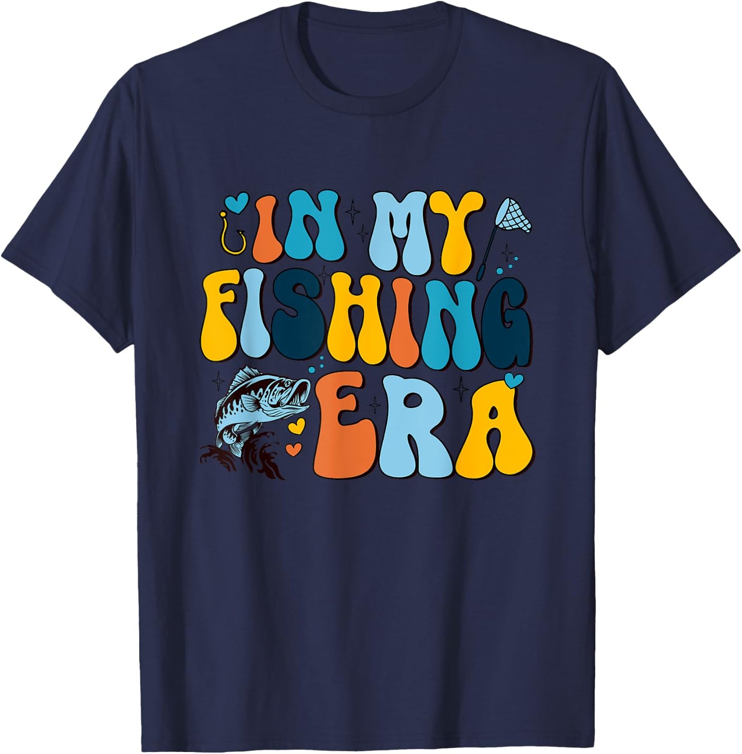 In My Fishing Era Fishing Lover Funny Fishing T-Shirt - T-Shirt | Navy
