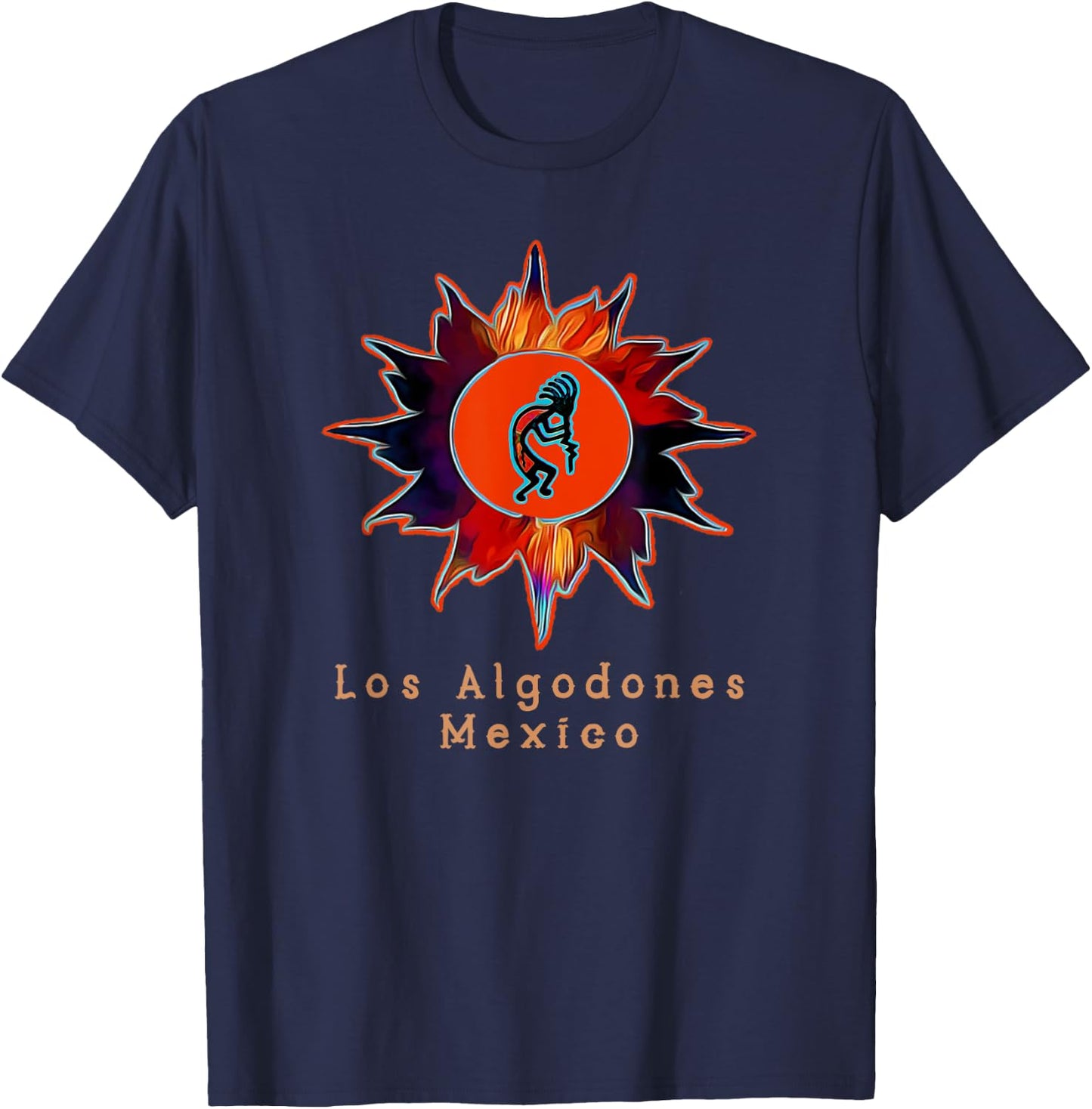 Kokopelli Sun Los Algodones Mexico T-Shirt - T-Shirt | Navy