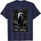 Graphic Cat Lovers Moon Tarot Card | Cat Tarot Card The Moon T-Shirt - T-Shirt | Navy