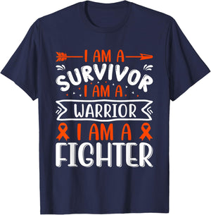 I Am A Survivor I Am A Warrior I Am A Fighter Cancer T-Shirt - T-Shirt | Navy