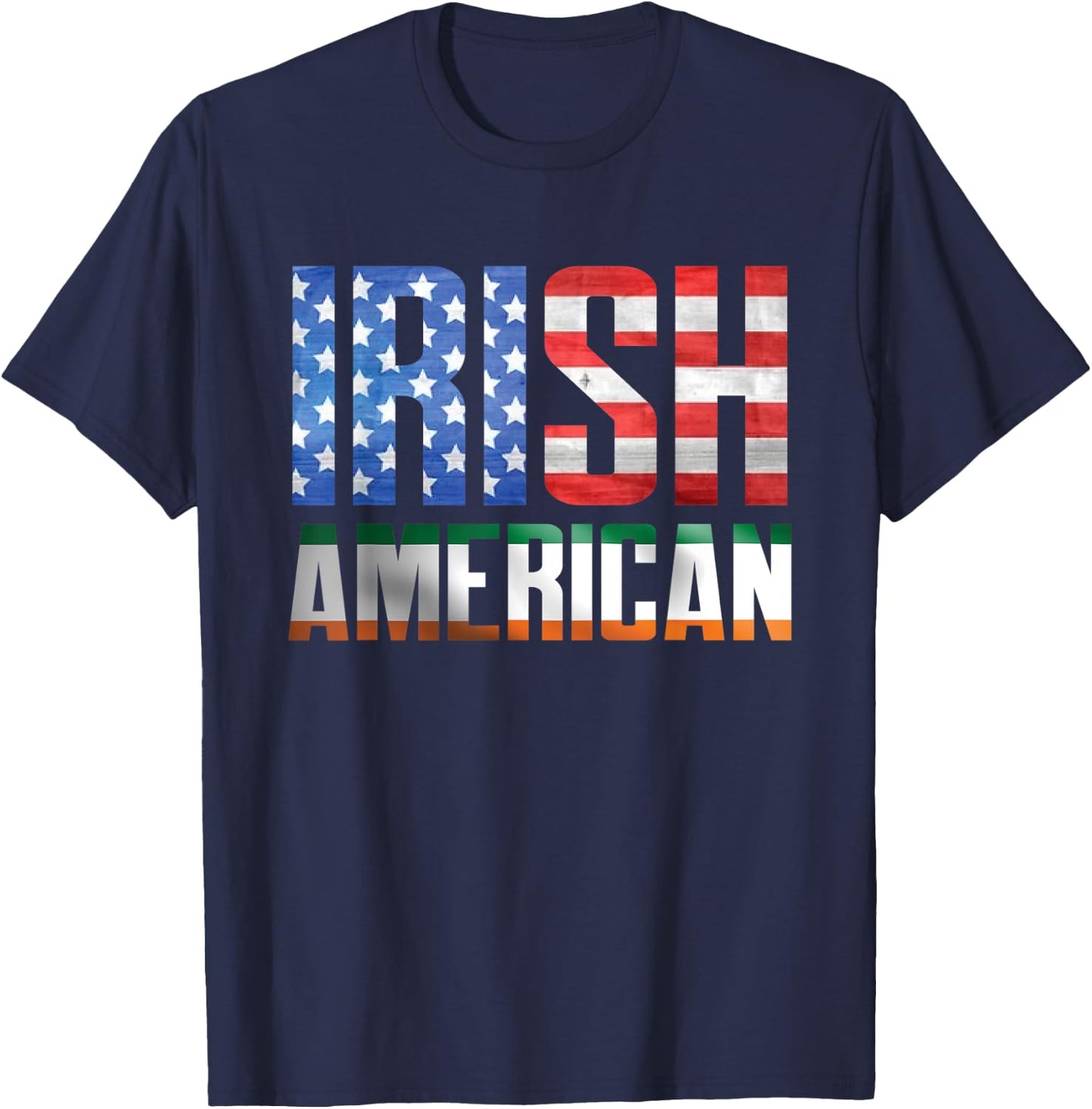 Irish American US Ireland Flag Dual Citizen Pride T-Shirt - T-Shirt | Navy