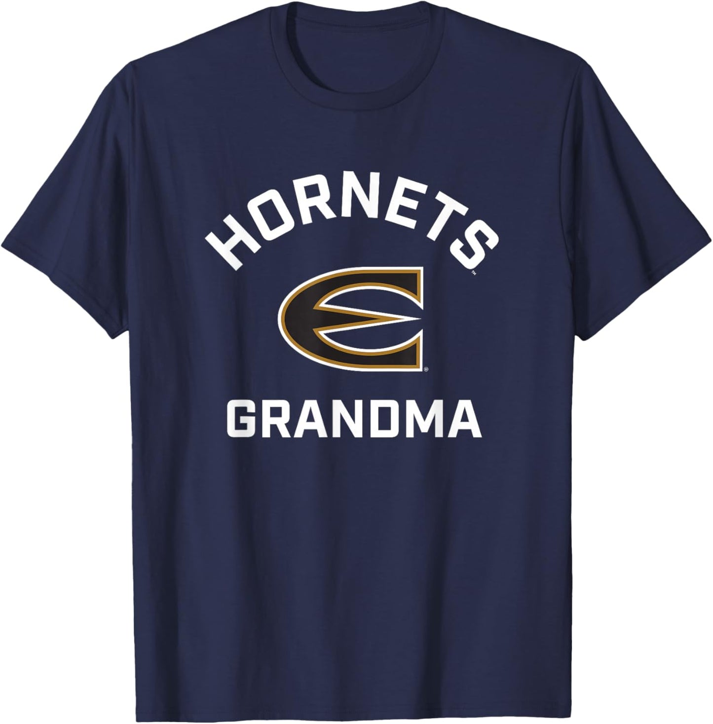 Emporia State University ESU Hornets Arched Grandma T-Shirt - T-Shirt | Navy