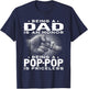 Being a DAD is an HONOR Being a POP-POP is PRICELESS Grandpa T-Shirt - T-Shirt | Navy