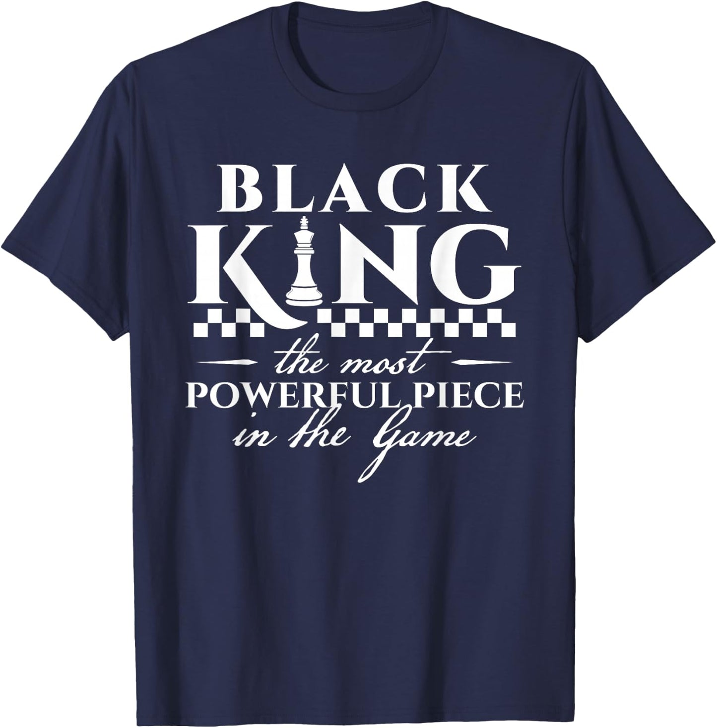 Black King - Black History & African Roots Afro Empowerment T-Shirt - T-Shirt | Navy