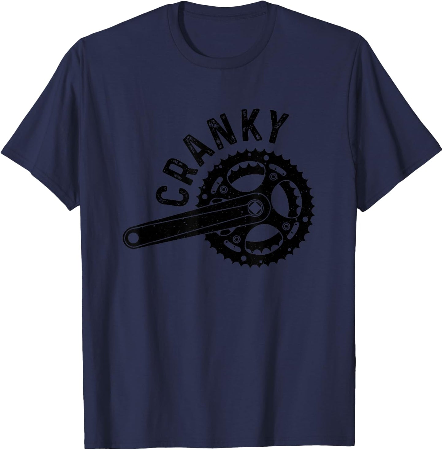 Funny Cycling Gift Bicycle Riders Cool Bike Crank Cycling T-Shirt - T-Shirt | Navy