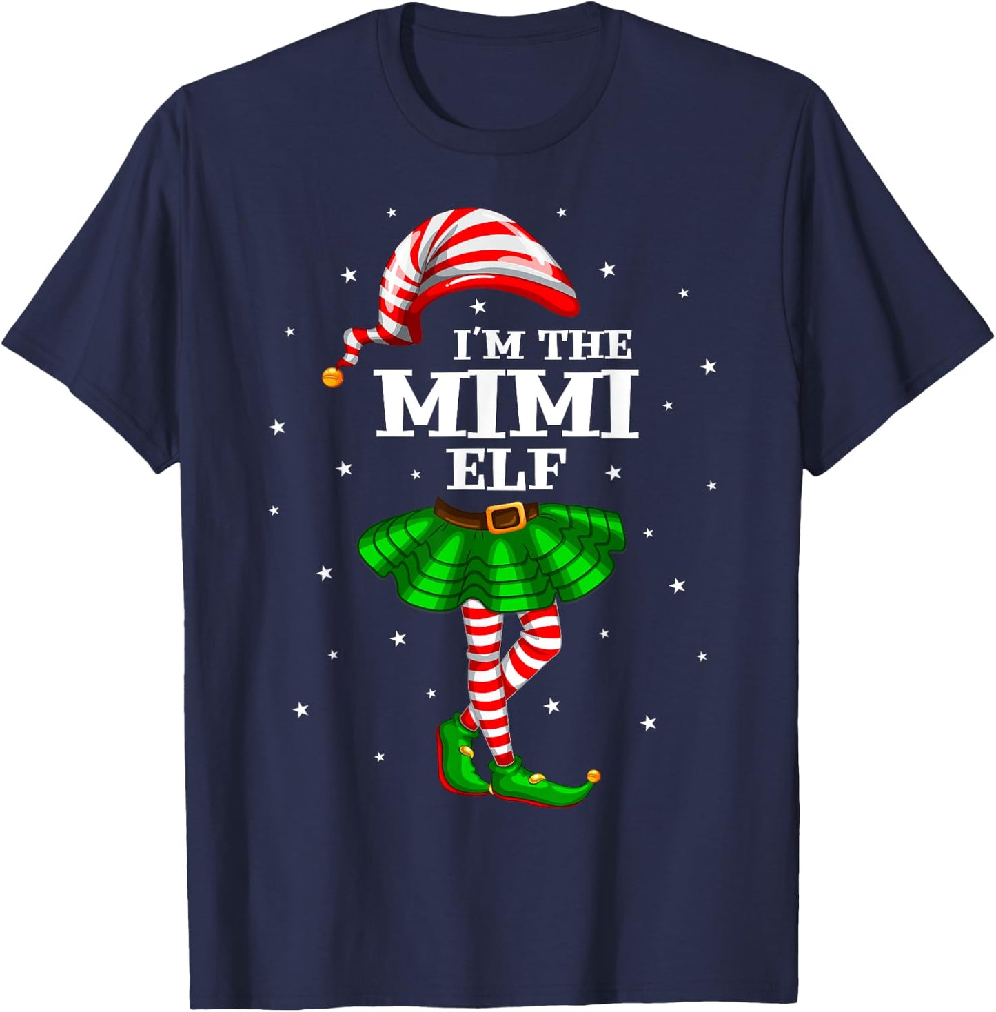 Matching Family Group I'm The Mimi Elf Christmas T-Shirt - T-Shirt | Navy