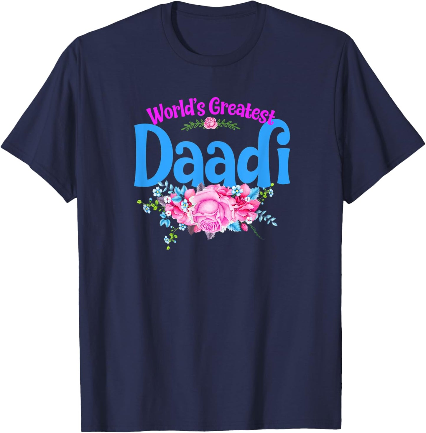 World's Greatest Daadi - Indian Grandma T-Shirt - T-Shirt | Navy