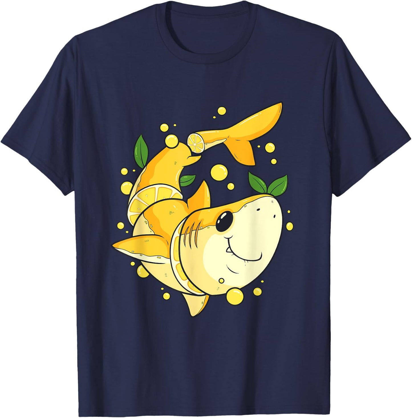 Funny Chopped Lemon Shark Word Game Shark Gift T-Shirt - T-Shirt | Navy