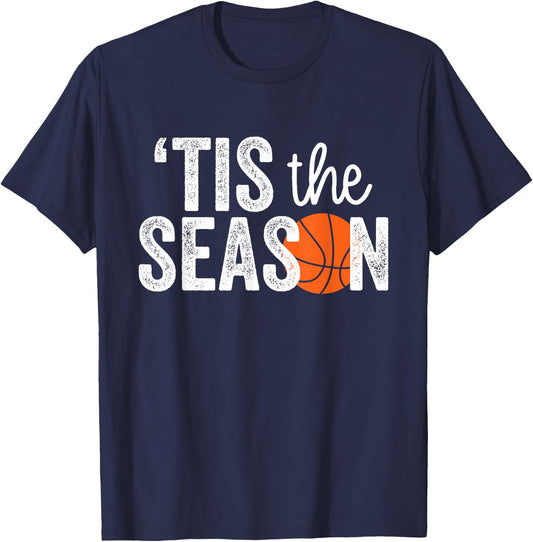 Tis the Season | Basketball Player T-Shirt - T-Shirt | Navy