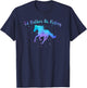 I'D RATHER BE RIDING Horses Teen Girls Women Equestrian Mom T-Shirt - T-Shirt | Navy