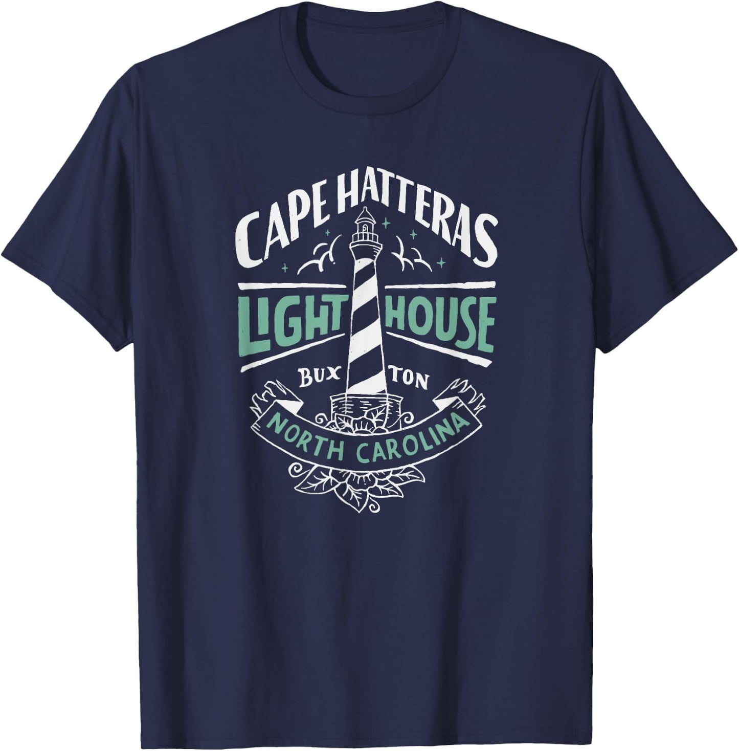 Cape Hatteras Lighthouse Outer Banks NC OBX North Carolina T-Shirt - T-Shirt | Navy