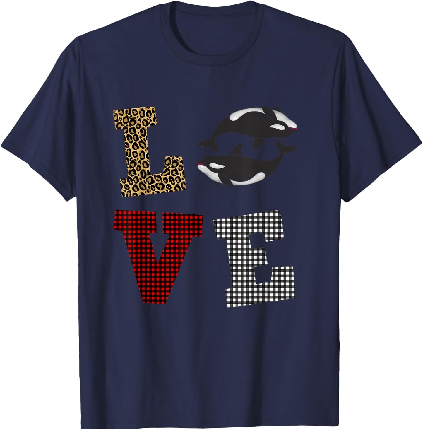 Orca Killer whale Lover Valentines day Gift kids T-Shirt - T-Shirt | Navy