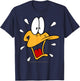 Looney Tunes Daffy Duck Surprised Big Face T-Shirt - T-Shirt | Navy