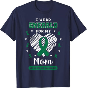 Liver Cancer Awareness Primary Hepatic Daughter Son Gift T-Shirt - T-Shirt | Navy