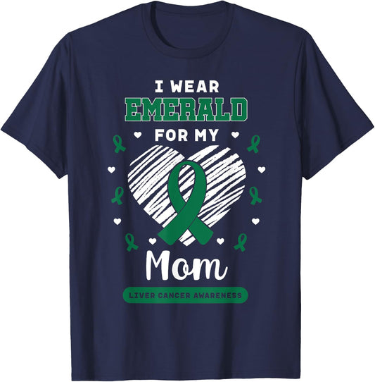 Liver Cancer Awareness Primary Hepatic Daughter Son Gift T-Shirt - T-Shirt | Navy