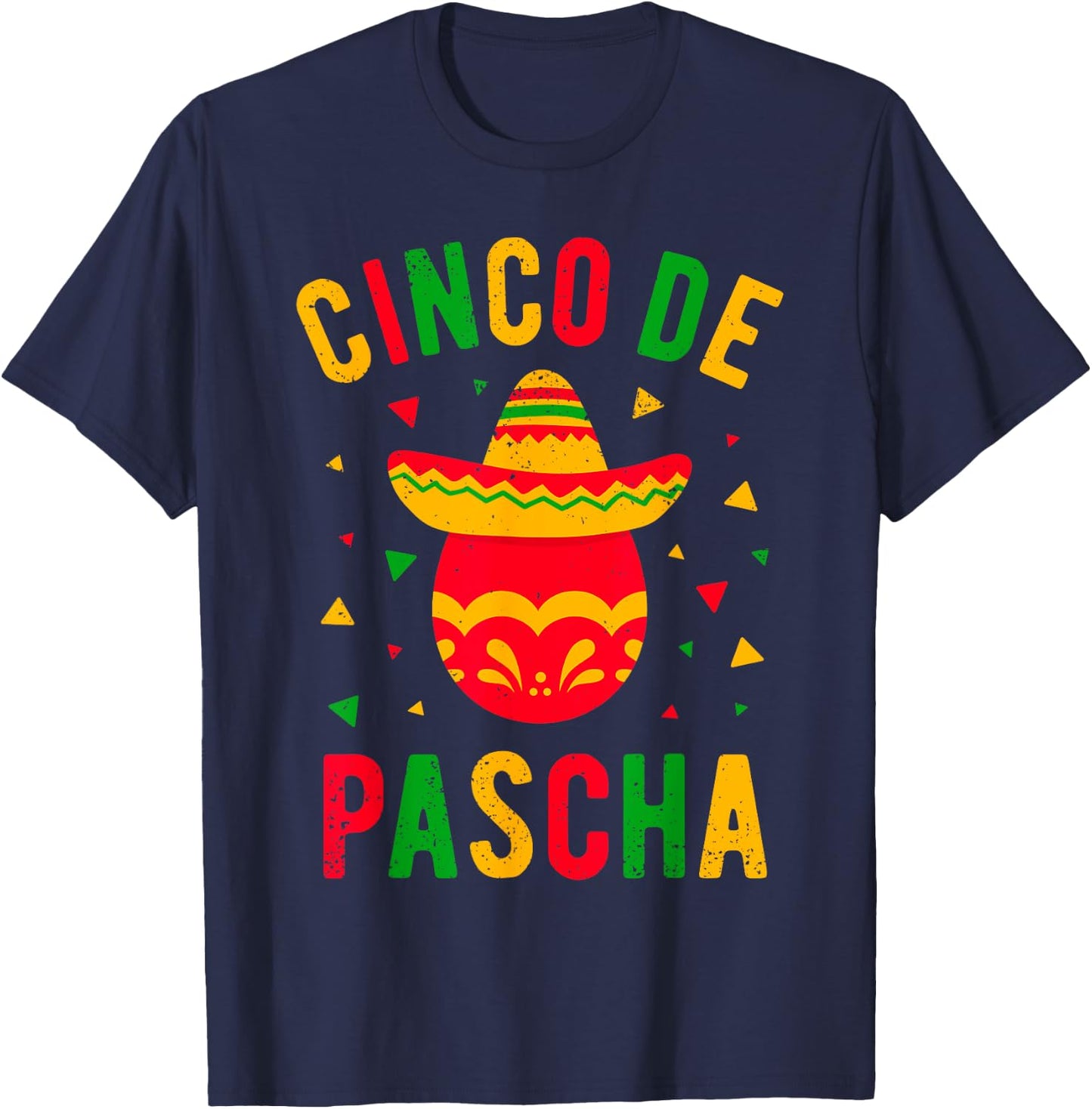 Funny Greek Orthodox Easter Egg Kalo Pascha Cinco de Mayo T-Shirt - T-Shirt | Navy