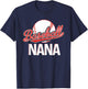 Baseball Nana Grandma Women Christmas Mother's Day Gift Papa T-Shirt - T-Shirt | Navy
