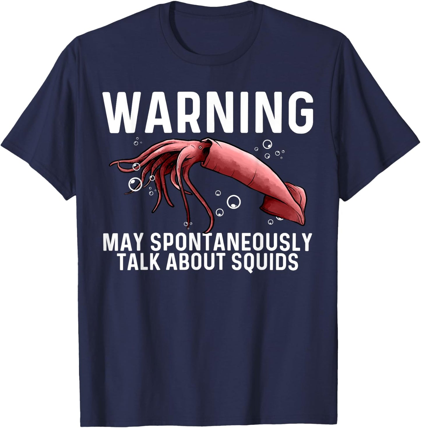 Squid Gift Women Giant Squid Seafood Calamari Lovers T-Shirt - T-Shirt | Navy