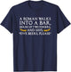 Rome History Roman Walks Into A Bar T-Shirt - T-Shirt | Navy