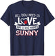 All you need is love and a dog named Sunny small large Women T-Shirt - T-Shirt | Navy