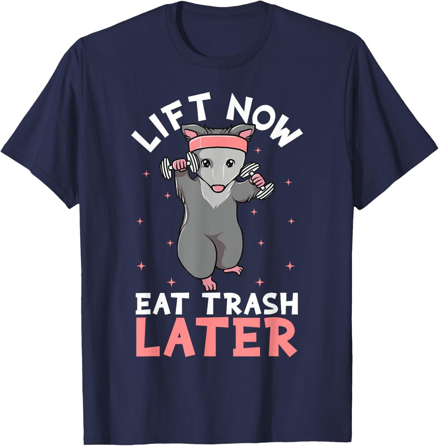 Lifting Opossum Funny Workout Gift Bodybuilding T-Shirt - T-Shirt | Navy