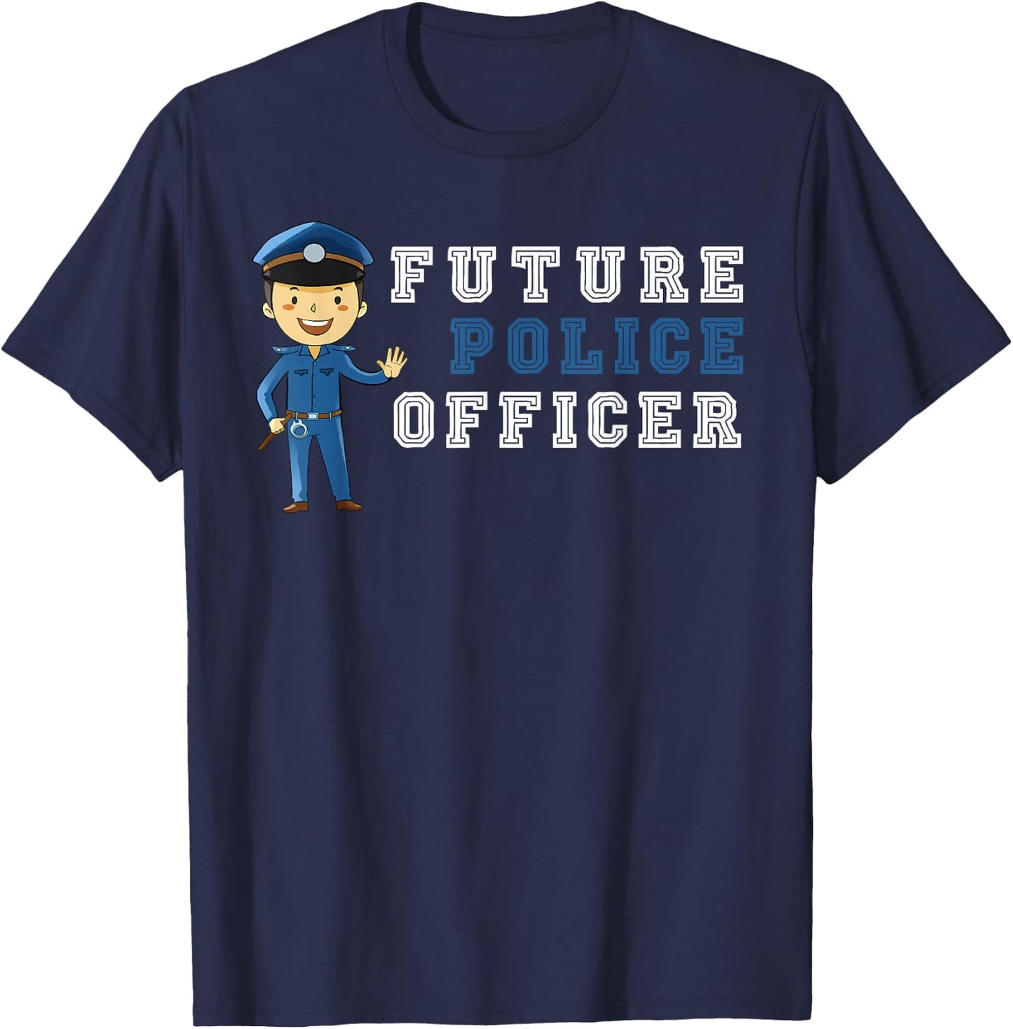 Future Police Officer Shirt Kid Child Kids Youth Gift T-Shirt - T-Shirt | Navy