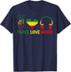 Love Peace Music Jamaican Roots Rasta Flag Colors Reggae T-Shirt - T-Shirt | Navy