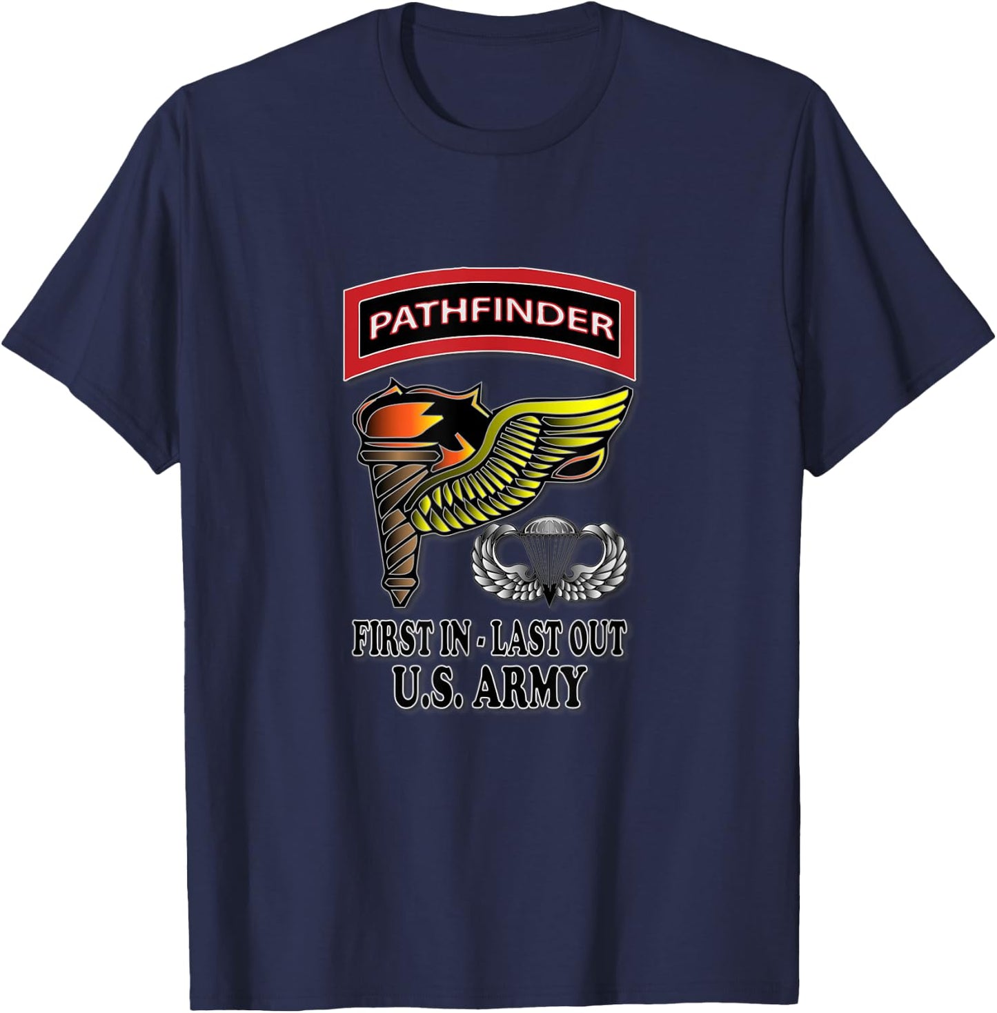 U.S. Army Pathfinder (Front Design) T-Shirt - T-Shirt | Navy