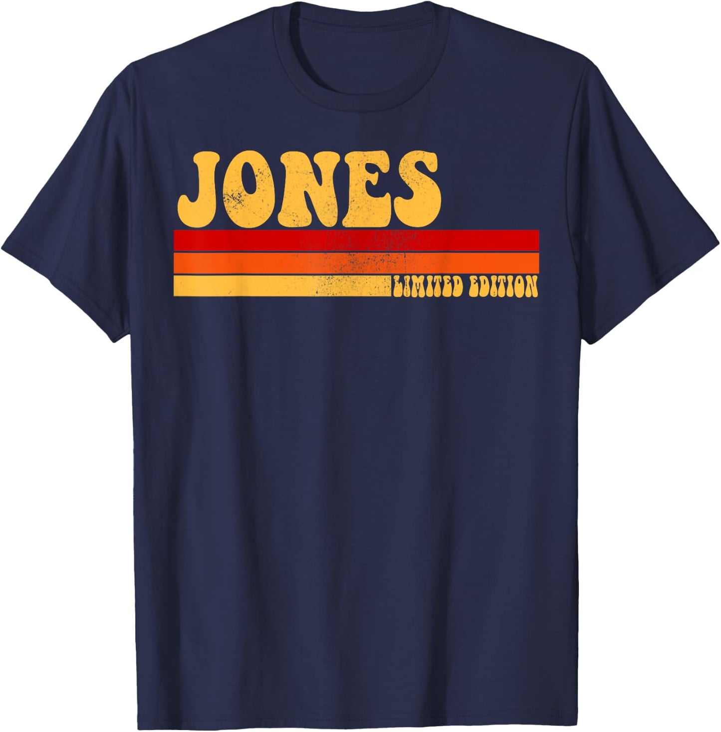 JONES Name Personalized Idea Men Retro Vintage JONES T-Shirt - T-Shirt | Navy